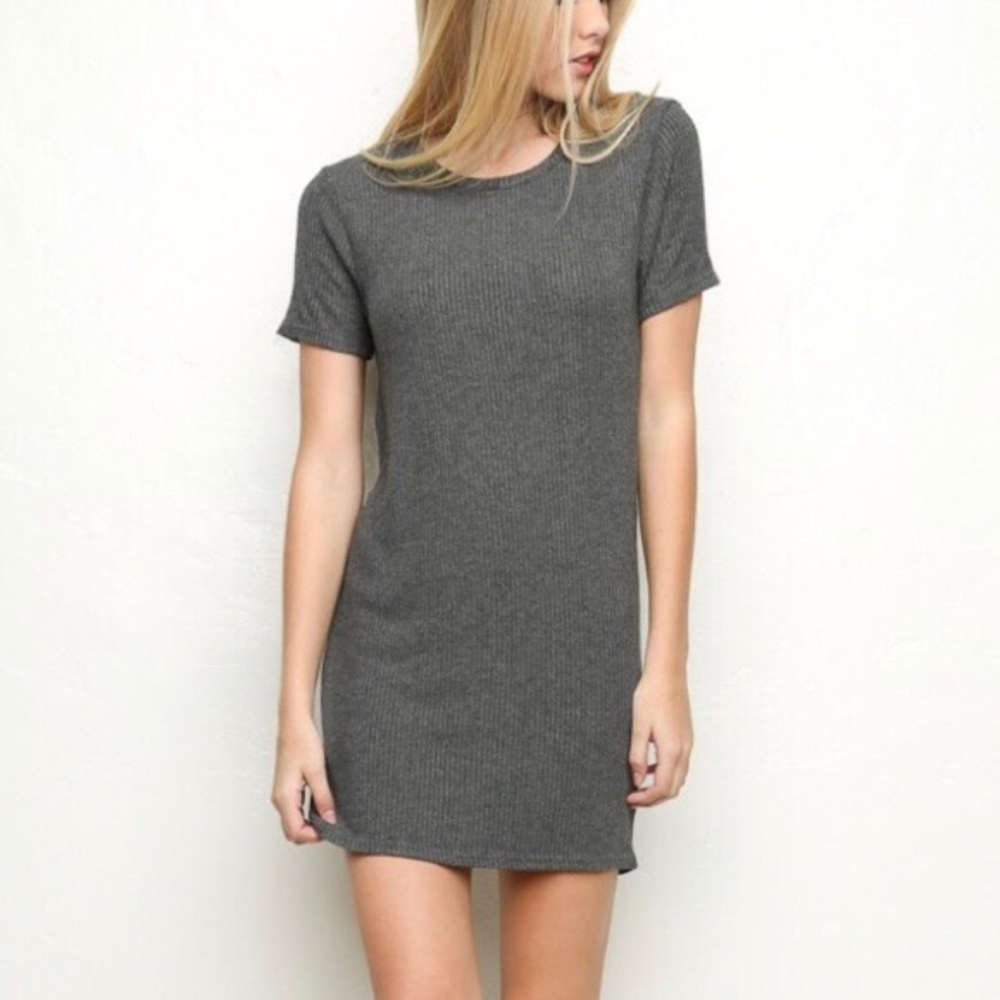 Brandy Melville gray jenelle dress
